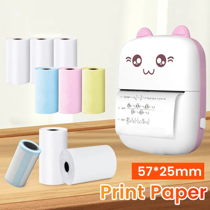 Olaf 57MM Rolls Mini Printer Thermal Paper Label Sticker Self-Adhesive Printing Paper for Mini Printer Kids Instant Print Camera