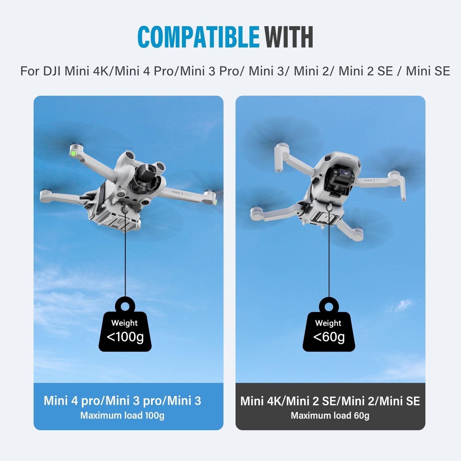 Drone Airdrop System DJI Mini 4K/Mini 4 Pro/Mini 3 3/Mini Se/Mini 2/Mini 2 SE